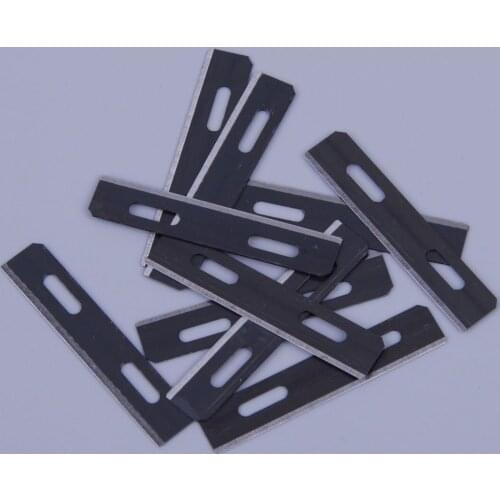 LETAOSK Black 10pcs Replacement Stainless Steel Blades for Skiver Safety Strander Lace Maker Tool Leather Craft