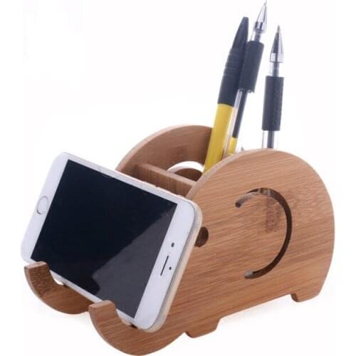 Brief and lovely white elephant office storage box DIY self-assembled desktop phone stand