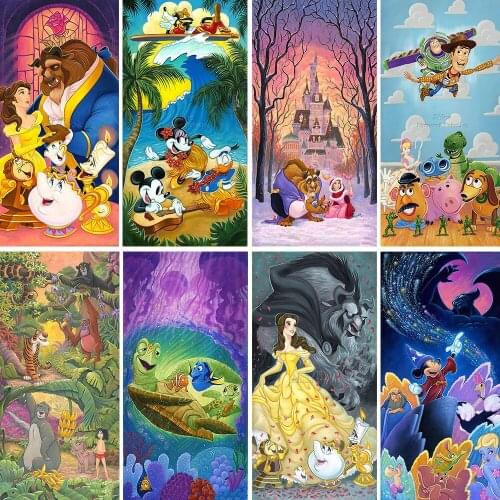 Cartoon Animal Princess Wall Art Canvas Painting Nordic Posters and Prints Wall Pictures for Living Room Decoration