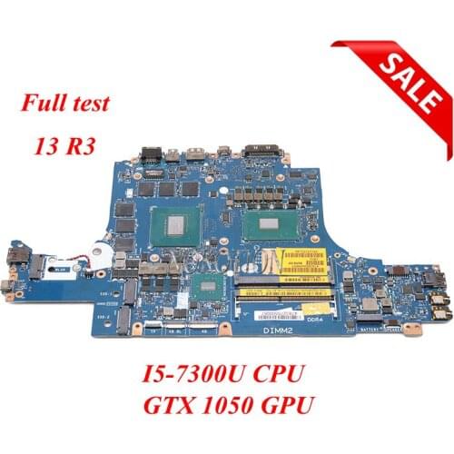 NOKOTION For Dell Alienware 13 R3 13.3 inch Laptop Motherboard CN-02R5MC 02R5MC 2R5M BAP00 LA-D581P I5-7300U CPU DDR4 GTX 1050