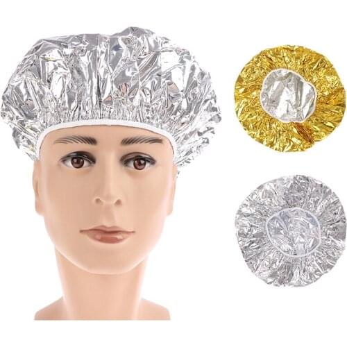Disposable Shower Cap Aluminum Foil Waterproof Bath Hoods Baking Oil Hair Cap New