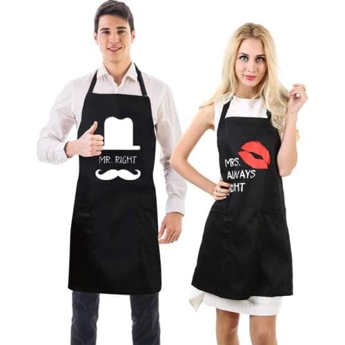Mr Mrs Always Right Couple bride groom Apron Wedding Engagement Birthday Anniversary bridal shower Christmas BBQ gift present