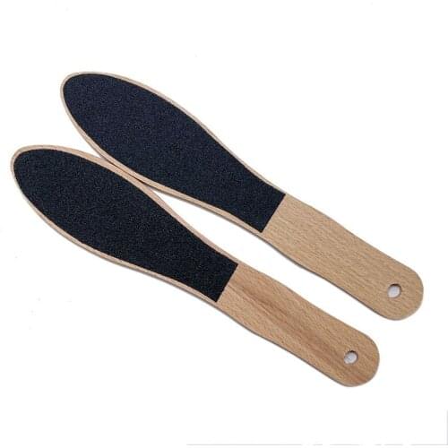 10PCS/LOT Natural Birch Wood Foot Heel File Pedicure Nail Art Double Sided File Callus Remover Wood Handle Personal Care