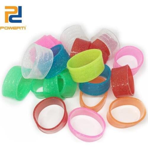 Powerti 20 pcs/lot-Various colors Brand Powerti New oem custom silicone tennis racket grip ring accessories