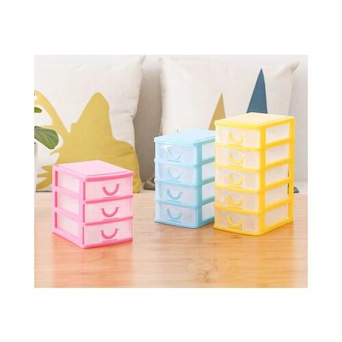Durable Plastic Mini Desktop Drawer Sundries Case Small Objects Jewelry Makeup Organizer Storage Container Makeup Organizer