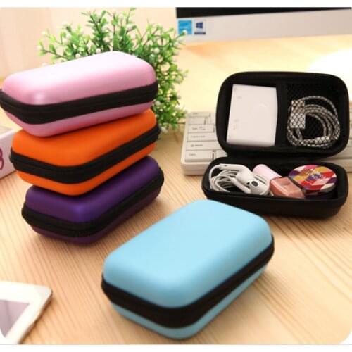 Rectangle Storage Bag Mobile Phone Data Cable Charger Fingertips Package Zipper Bag Portable Zip Lock Organizer Case Storage Box