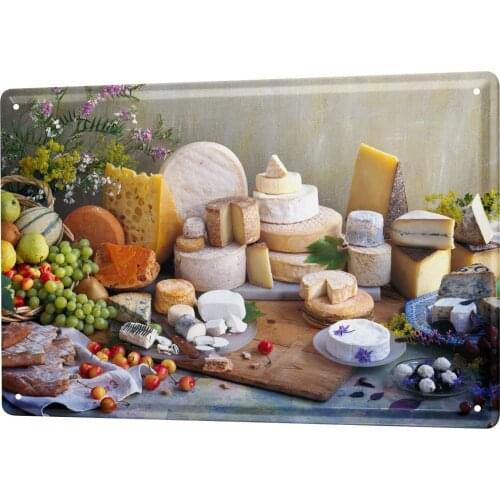 SINCE 2004 Tin Sign Metal Plate Decorative Sign Home Decor Plaques Retro Wall Sign Cheese Fruit Plate Metal Plate 20x30 cm