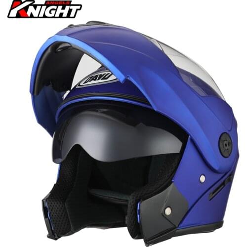 Motorcycle Helmet Motocross Casco Moto Double Lens Flip Up Helmet Motorbike Touring Racing Moto Scooter Matte Open Face Helmet