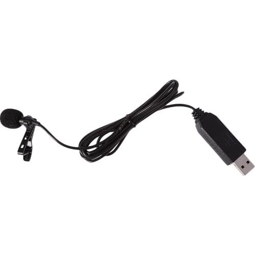 USB Tie-clip Microphone Mic For PC Laptop Internet Notebook Skype Chatting