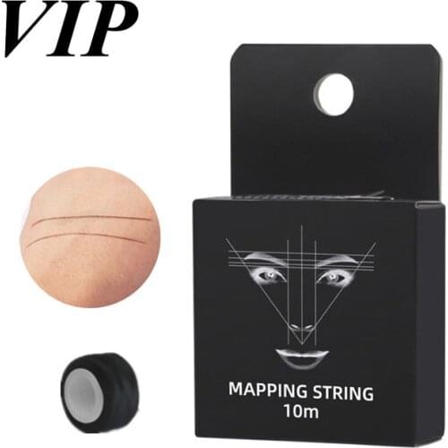 VIP White/Black Mapping String Pre-Inked Tattoo Thread Semi Permanent Positioning Eyebrow Measuring Tool Split Orders