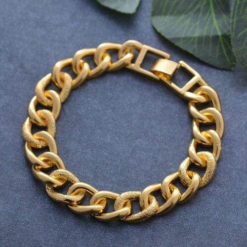 Wando 24K 20cm Dubai Bangles Jewellery Ethiopian Bracelets for Women Man African Wedding Jewelry Party Gifts