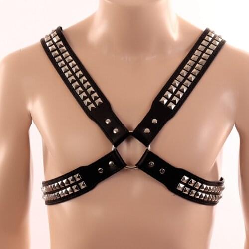 Body Leather Adult Erotic Tank Lingerie Vest Flirting Bondage Sexy PU Leather Harness Gay Sexy Underwear Tops Nightwear Sex Toys