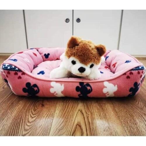 Winter Warm Pet dog bed house foe cats Square Sofa Blanket for Small Medium Dogs beds