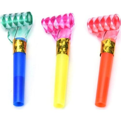 10PCS/lot Cute Multi Color Party Blowouts Whistles Kids Birthday Party Favors Decoration Supplies Noicemaker Goody Bags Pinata