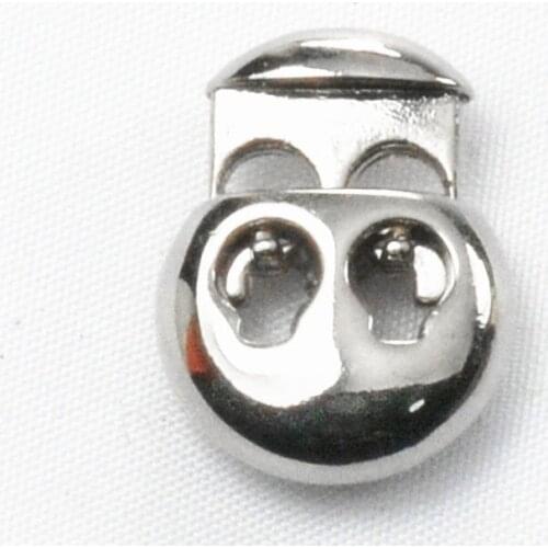 10pcs Pack Cord Lock Toggle Stopper lock Bean Silver Toggle Clip K112