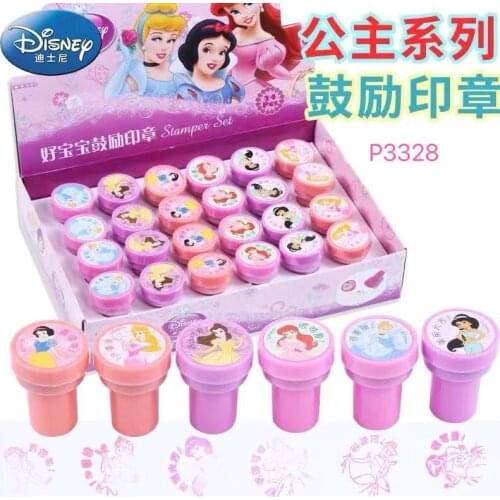 24pcs/batch Disney Encouragement Seal Teacher Office Commendation Seal Comment Cute Reward Seal Cartoon Seal Learning Gift