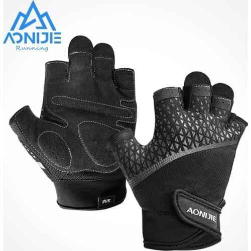 AONIJIE M52 Unisex Half Finger Sports Gloves For Running Jogging Hiking Cycling Bicycle Gym Fitness Weightlifting Nonslip