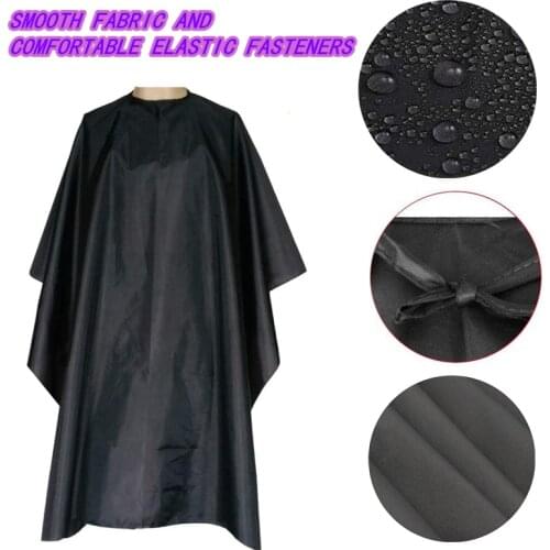 Black color Waterproof Nylon hair cutting cape long hairstylist apron haircut accessories Hairdressing Cloth salon accessories