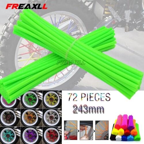 For HONDA CRF230 CRF250 CRF450 CRM250 XR250 XR400 72Pcs/Pack Off-road Bike Wheel spoke skin Colorful Motocross Rims Skins Covers