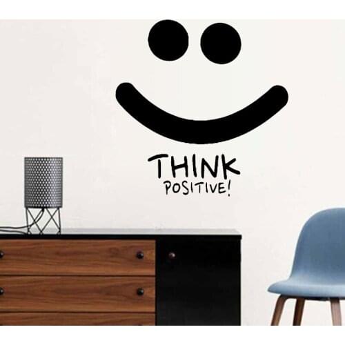 Think Positive Wall Stickers Home Decor Kids Children Room Decoration Nursery Wall Decals Vinyl Removable Wall Art Murals Poster