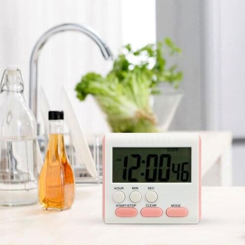 Memory Function 12 Hours Multifunction Large LCD Digital Timers Kitchen Timer Magnetic Count Up Down Alarm Clock