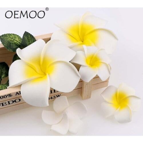 10PCS 6 Size Artificial Multicolor EggFlower Heads/PE Foam Plumeria Hawaiian Vacation Tire DIY Wedding Reception Home Decoration
