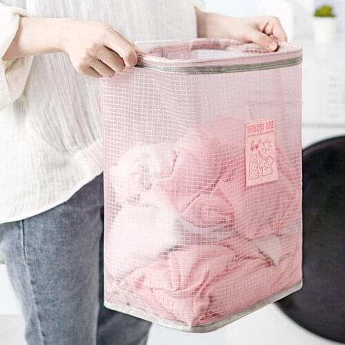 Laundry Hamper Convenient Wall-mounted Nylon All-purpose Dirty Clothes Storage Basket for Home