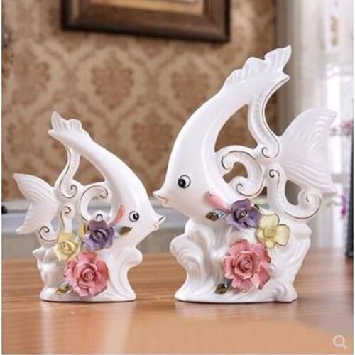 CREATIVE CERAMIC ANIMAL CRAFTS, HOME DESKTOP FURNISHINGS, FISH ELEPHANT BUNNY DEER