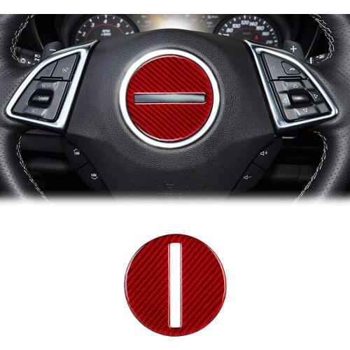 Compatible with Carbon Fiber Steering Wheel Logo Special Interior Cover Trim Decoration Sticker for Chevrolet Camaro 2017 -2021
