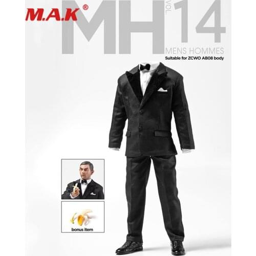 MH14 1/6 Scale Figure Clothes Accessory Model Gentleman Suit Mens Hommes Special Suit Agent Mr. Bean Costume for 12'' Body