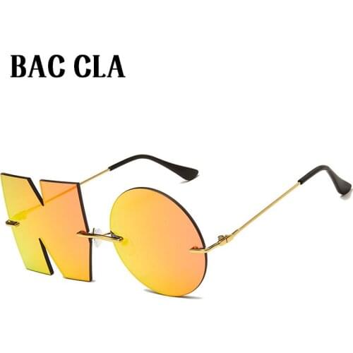 Fashion Letter NO Sunglasses Luxury Brand Designer Women Metal Sun Glasses Ladies Trend Sunglass UV400 Shades Gafas De Sol