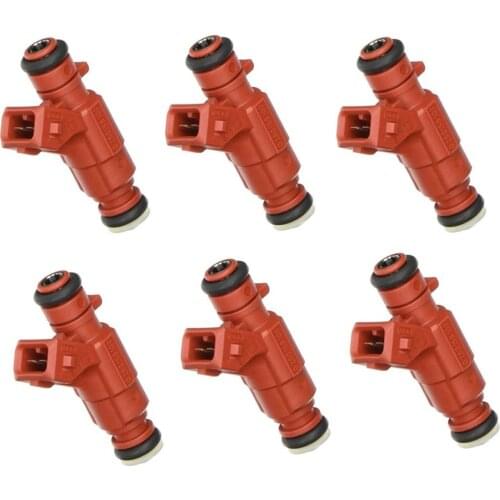 Set Of 6 Fuel Injector Nozzles For 2000 - 2010 Mercedes-Benz C-Class CLK 2.6L 3.2L 0280156109 A1120780449