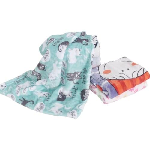 Pet blanket cat Sleeping Mat Coral Fleece Keep warm Blanket Small Medium Dogs Cats Sleeping Winter Dog Cat Bed Mats Pet Supplies