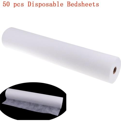 50 Sheets Disposable Spa Salon Massage Bed Sheets Non-Woven Headrest Paper Roll Table Cover Tattoo Supply Massage Mattress Sheet