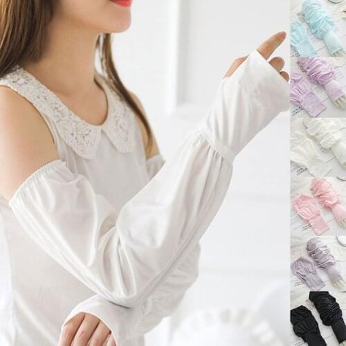 Cooling Arm Sleeves UV Protection Sun Sleeves Cover with Thumb Hole for Women Gardening Cycling Driving Hiking Running