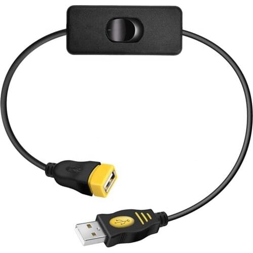 Original Male to Female USB Cable Adapter with On/Off Switch-Upgraded Support Power and Data USB Extension Inline Rocker Switch