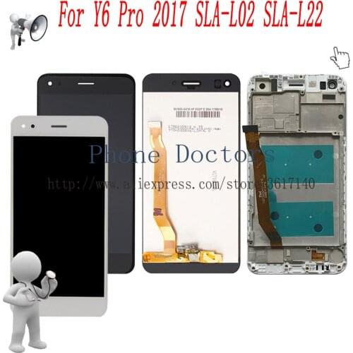 5.0'' Full LCD DIsplay + Touch Screen Digitizer Assembly With Frame For Huawei Y6 Pro 2017 SLA-L02 SLA-L22 SLA-TL00