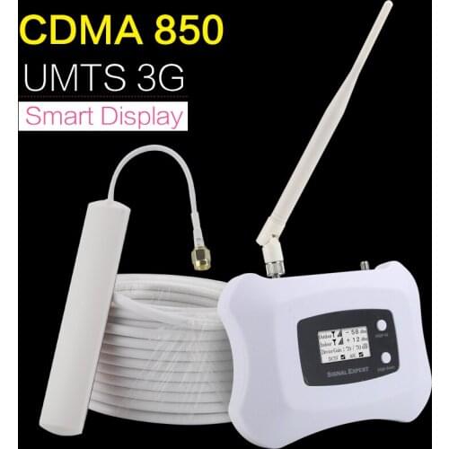 Brazil Smart CDMA Repeatnet 3G UMTS 850 Signal Repeater GSM CDMA 850MHz 2G 3G Phone Signal Booster Ampifier Cell Antenna Kit Set