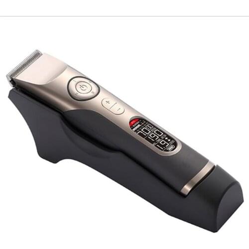 Professional CHC-980 Electric hair clipper LCD Hair trimmer shaver hair salon adjustable speed 2600 mAh lithium battery100-240v