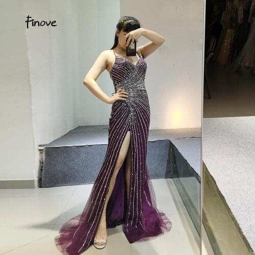 Sexy V-neckline Beaded Dress prom gowm by Finove