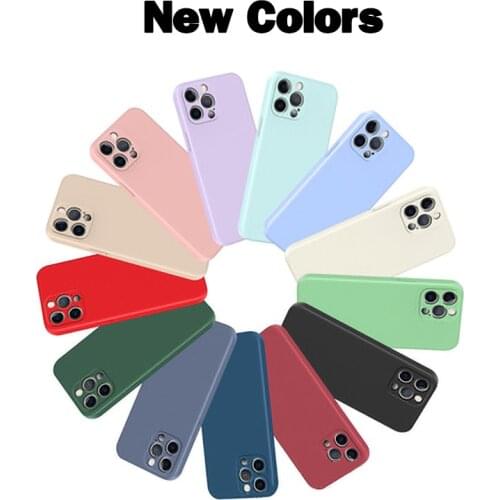 IK07 Liquid Silicone Solid Color Anti-drop Phone Case For iPhone 11 Pro MAX 12 12 Pro MAX 13 Pro MAX SE 2020 For iPhone X XS XR