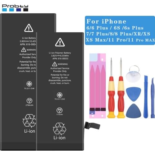 For iPhone 6 6S Plus 7 8 Plus X Xs Max Xr 11 Pro Max High Capacity Bateria Replacement Batterie For iPhone6