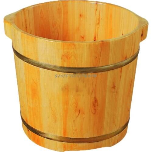 30cm High Bubble Foot Bucket Wooden Bucket Foot Point Foot Basin Household Wooden Foot Bath Bucket Leg Artifact
