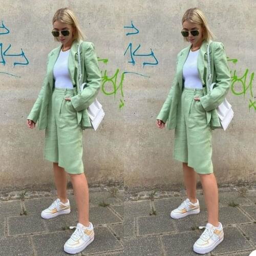 Mint Green Summer Women Blazer Suits Fashion Mother of the Bride Tuxedos Long Sleeve Work Coat Pants Office Lady 2 Pieces