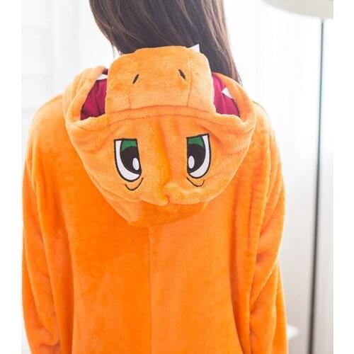 Animals Kigurumi Fire Dragon Dinosaur Costume Adult Kids Onesie Flannel Halloween Women Anime Jumpsuit Disguise Onepiece Suit