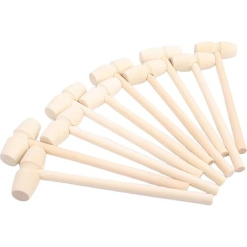 1/2/3/5/10Pcs Wooden Hammer Houten Hammer Mallet Hammer Carving Tool Lederen Craft Sieraden Maken Hammer Tool