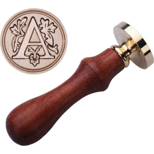 Retro 26 Letter A-Z Wax Seal Stamp Head Alphabet Letter Wood Stamp Replace Copper Head Hobby Tools Stamp Handcrafts