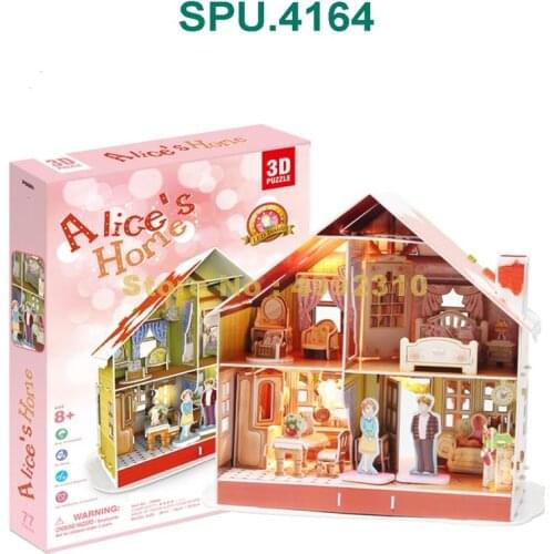 Alices Home Girl With Led 3d Paper Puzzle Toy