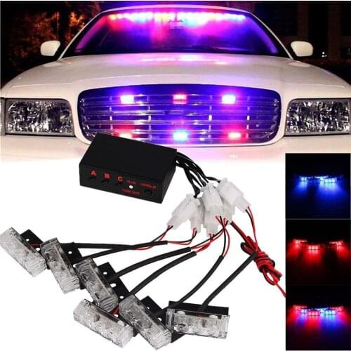 4 IN 1 LED flashing Mini Emergency Vehicle LED Warning Lights 12V Waterproof Red and blue led light police strobe light