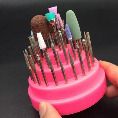 45 pcs/set nail drill bits set diamond silicon corundum and sanding cap nail drill 48 holes nail box nail accesoires tools